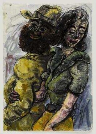 Ohne Titel (Bärtiger Mann und junge Frau)