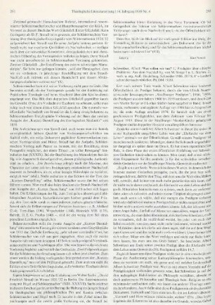 292-293 [Rezension] Schweitzer, Albert, Was sollen wir tun?