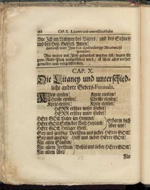 Cap. X. Die Litaney und unterschiedliche andere Gebets-Formuln.