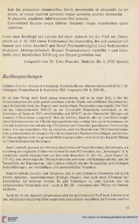 27: [Rezension von: Günther Zuntz, Griechischer Lehrgang, I-III]