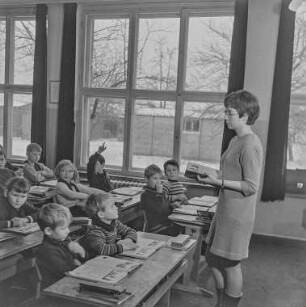Lehrprobe in der Schule in Schleife