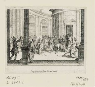 Jesus predigt im Tempel, Blatt 6 der Folge "Neues Testament"