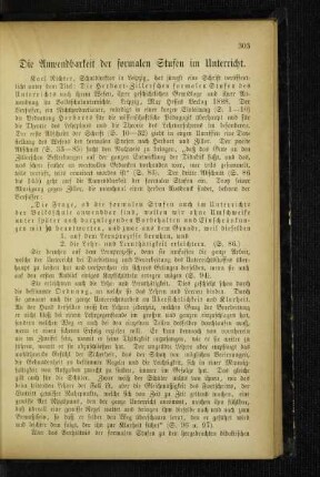 ¬Die¬ Anwendbarkeit der formalen Stufen im Unterricht