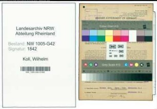 Entnazifizierung Wilhelm Koll , geb. 11.02.1898 (Steinmetz)