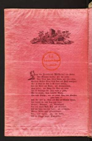 Lange lebe Friedrich Wilhelm! also schollen ...