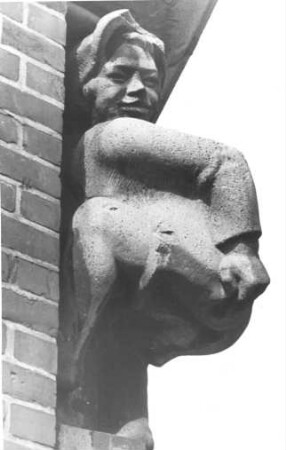 Hamburg. Memelhaus, die Bauskulptur schuf Ludwig Kunstmann (1877-1961) im Jahre 1936