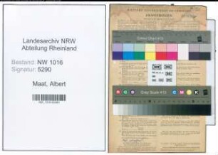 Entnazifizierung Albert van der Maat , geb. 19.01.1905 (Schuster)