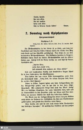 2. Sonntag nach Epiphanias
