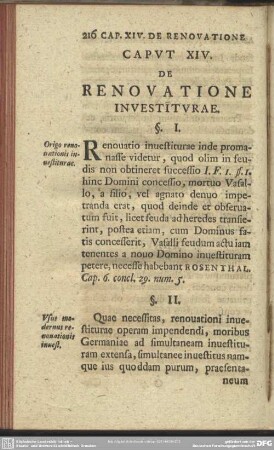 Caput XIV. De Renovatione Investiturae