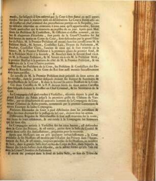 Extrait Des Registres Du Parlement : Du Samedi 21 Août 1756, du matin