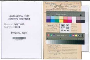 Entnazifizierung Josef Bongartz , geb. 04.04.1921 (Postinspektor)