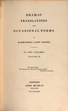 Dramas, translations and occasional poems, 2