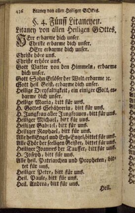 §§. 4. Fünff LItaneyen.