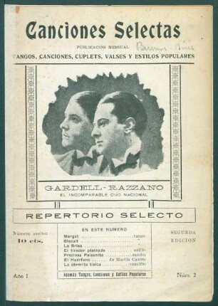 [Fotografía de] Gardel - Razzano, el incomparable dúo nacional