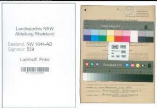 Entnazifizierung Peter Lackhoff , geb. 17.02.1907 (Behoerdenangestellter)