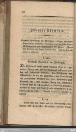 Zweyter Abschnitt. Chemische Grundsätze der Färbekunst