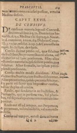 Caput XXVII. De Censibus.