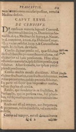 Caput XXVII. De Censibus.