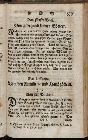 Das fünfte Buch, Von allerhand kleinen Göttern