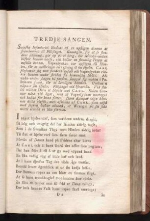 Tredje Sången.