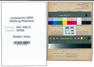 Entnazifizierung Anton Mueller, geb. 07.10.1889 (Glasreiniger)