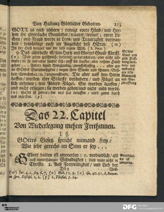 Das 22. Capitel.