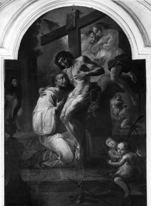 Vision des heiligen Bernhard von Clairvaux mit dem Gekreuzigten