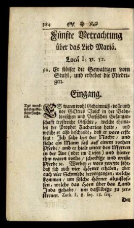 Fünfte Betrachtung über das Lied Mariä.