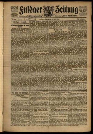 Erste Ausgabe vom Montag, den 02. Juli 1906.