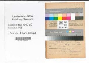 Entnazifizierung Johann Konrad Schmitz, geb. 15.10.1892 (Landesoberinspektor)