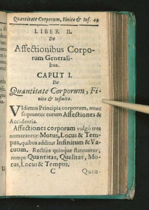 Liber II. De Affectionibus Corporum Generalibus.