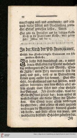 In der Kirch der PP. Franciscaner
