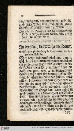 In der Kirch der PP. Franciscaner