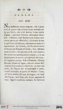 Venere Tav. XCIII
