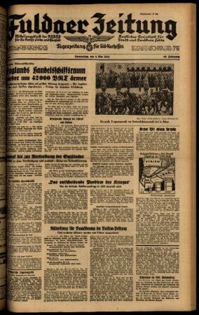 Ausgabe vom Donnerstag, den 08. Mai 1941.