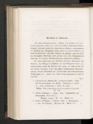 Münzfund in Calabrien