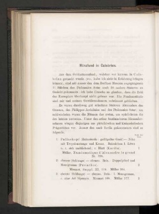 Münzfund in Calabrien