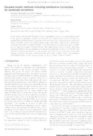 Coupled-cluster methods including noniterative corrections for quadruple excitations