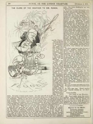 The clerk of the weather to Mr. Punch