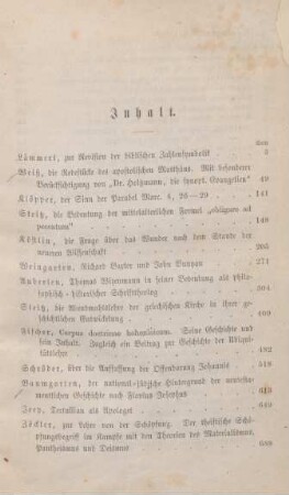 I-III Inhaltsverzeichnis