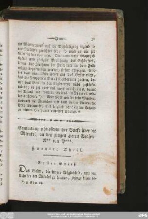 Zweyter Theil.