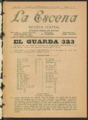 El guarda 323 : sainete en tres cuadros