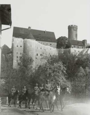 Gnandstein, Burg : Gnandstein. Burg. Ansicht von Südsüdwesten