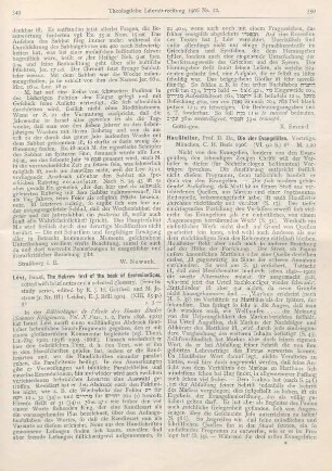 350-351 [Rezension] Haußleiter, Johannes, Die vier Evangelisten. Vorträge