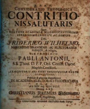 Consideratio theologica contritionis salutaris