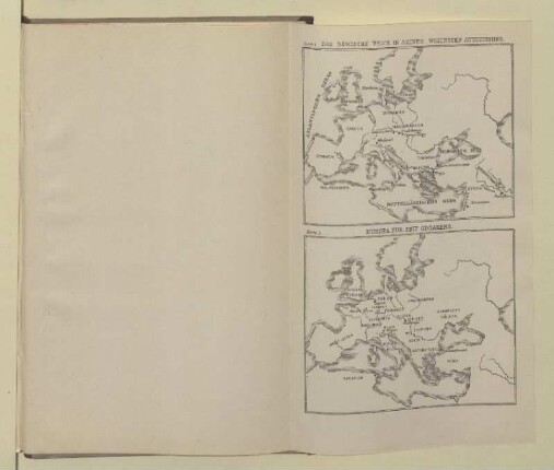 [Karte 4.-5. DAS RÖMISCHE REICH IN SEINER WEITESTEN AUSDEHNUNG und EUROPA ZUR ZEIT ODOAKERS]