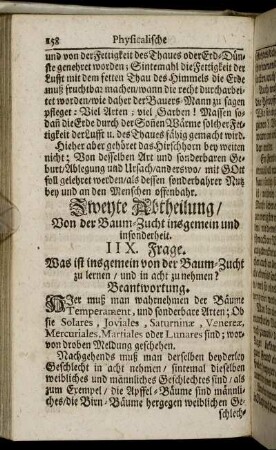 Zweyte Abtheilung/ Von der Baum-Zucht insgemein und insonderheit.