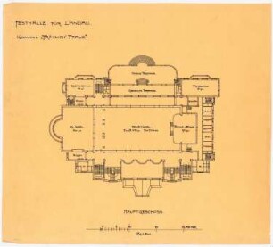 Festhalle, Landau: Grundriss Hauptgeschoss 1:200