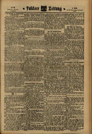 Zweite Ausgabe vom Montag, den 01. Mai 1911.