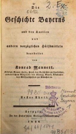 Die Geschichte Bayerns, 1